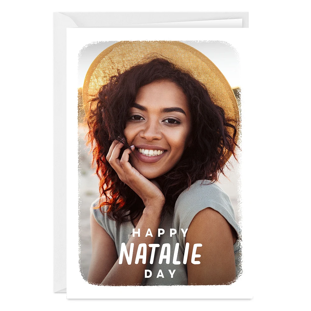 Personalized White Outline Any Occasion Photo Card for only USD 4.99 | Hallmark