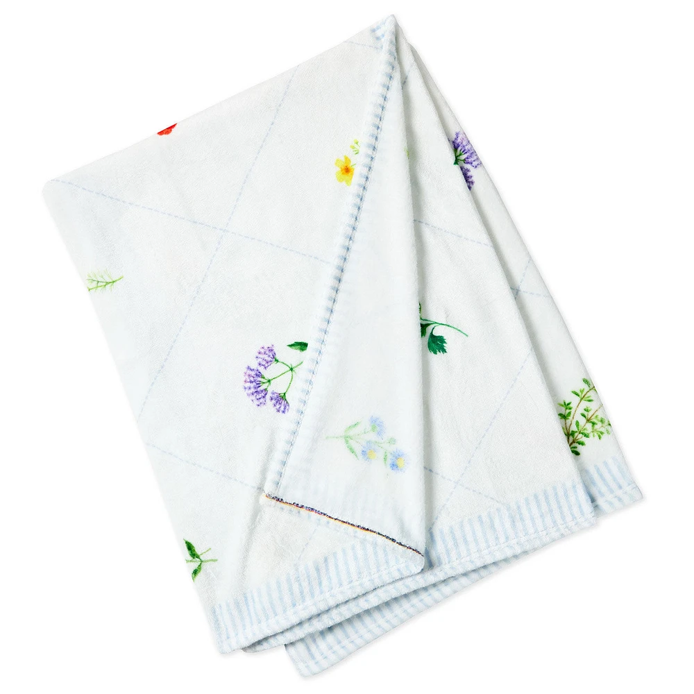 Wildflowers on Cream Diamonds Throw Blanket, 50x60 for only USD 29.99 | Hallmark