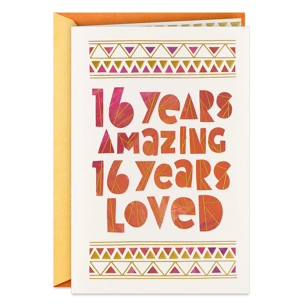 16 Years Amazing and Loved Birthday Card for only USD 5.59 | Hallmark