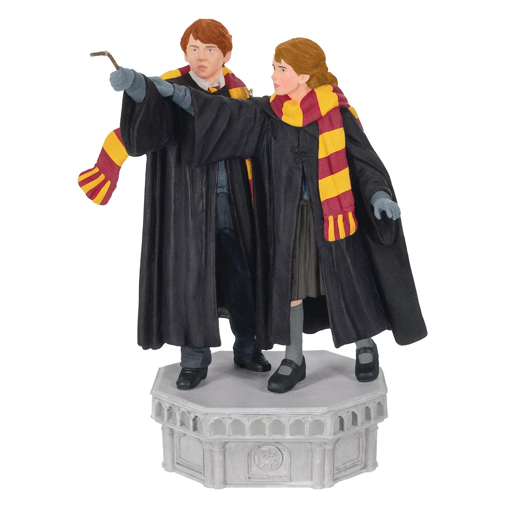 Harry Potter and the Chamber of Secrets™ Collection Ron Weasley™ and Hermione Granger™ Ornament With Light and Sound for only USD 49.99 | Hallmark