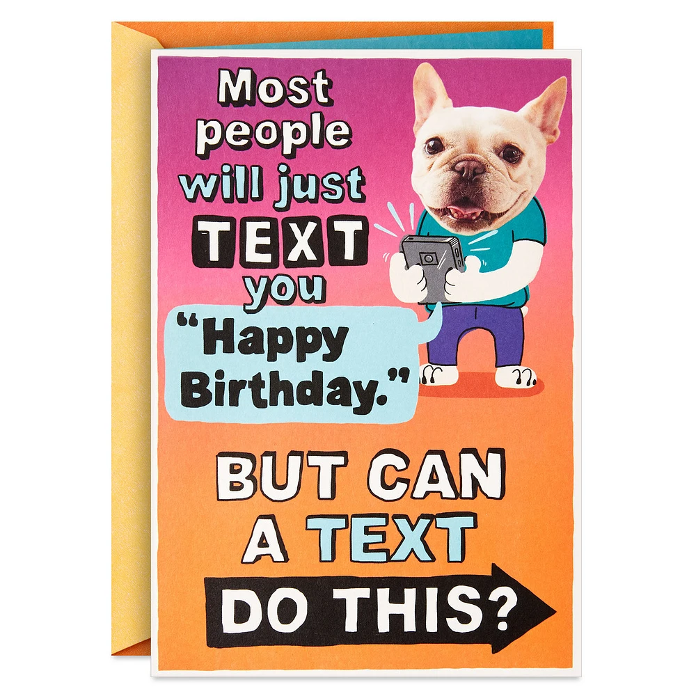 Armpit Farting Bulldog Funny Pop-Up Birthday Card for only USD 4.59 | Hallmark