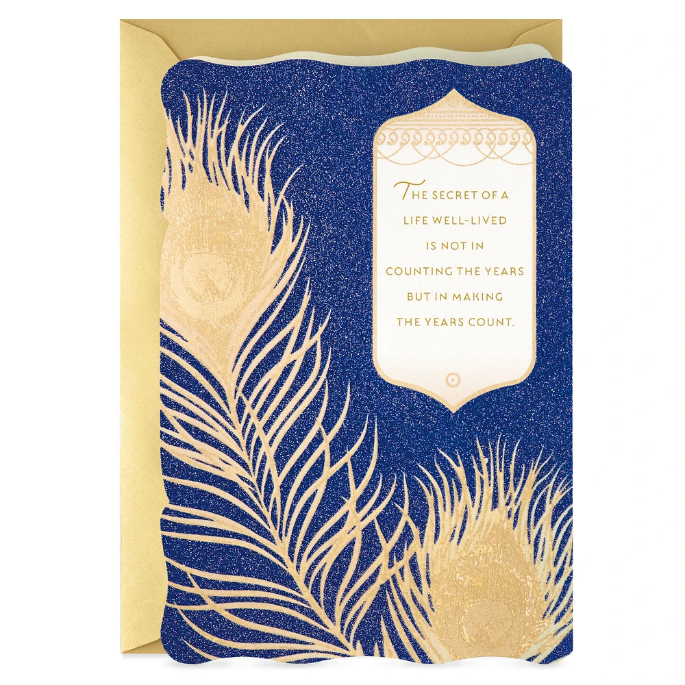 Peacock Feathers Make the Years Count Birthday Card for only USD 4.99 | Hallmark