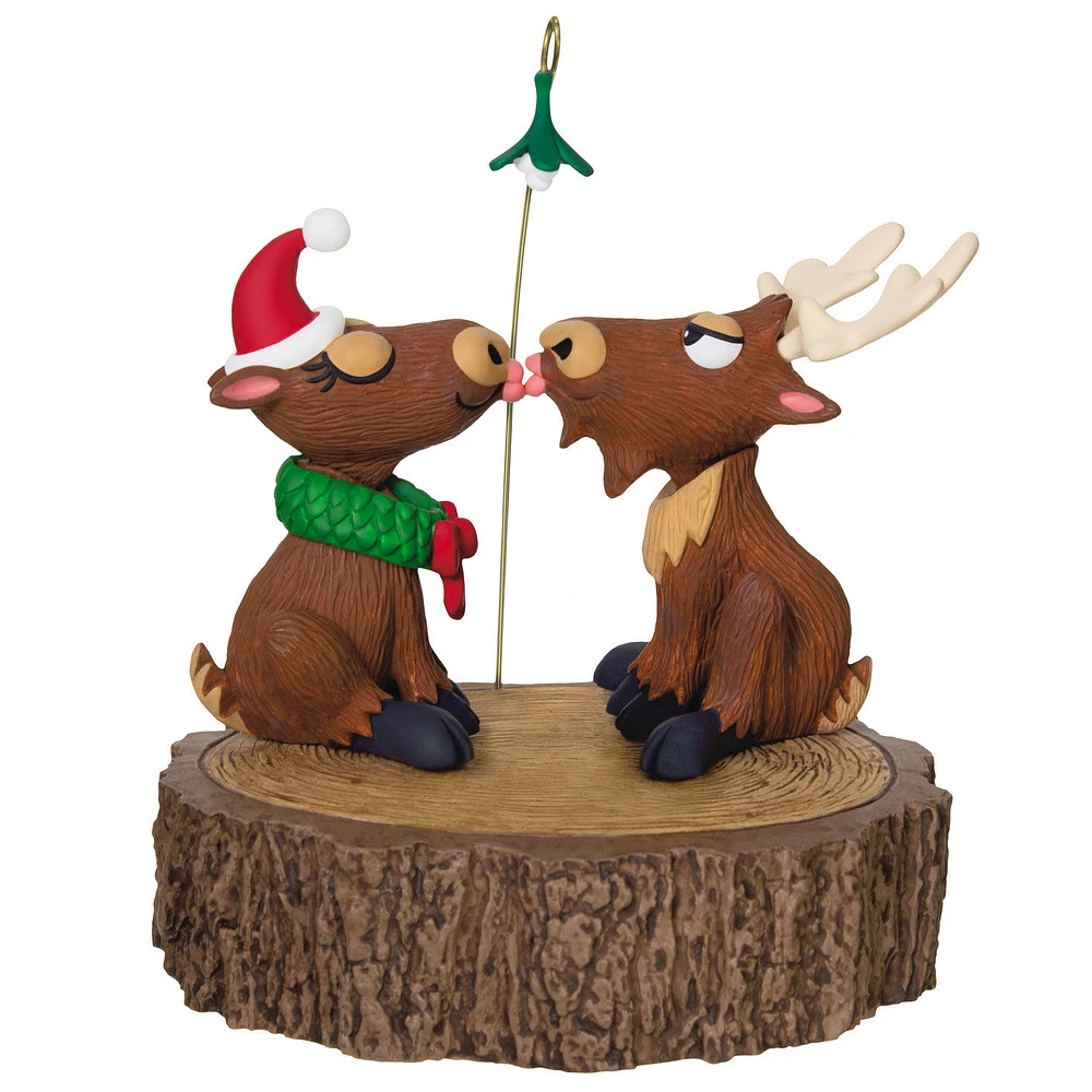 Merry Kiss-Moose Musical Ornament With Motion for only USD 49.99 | Hallmark