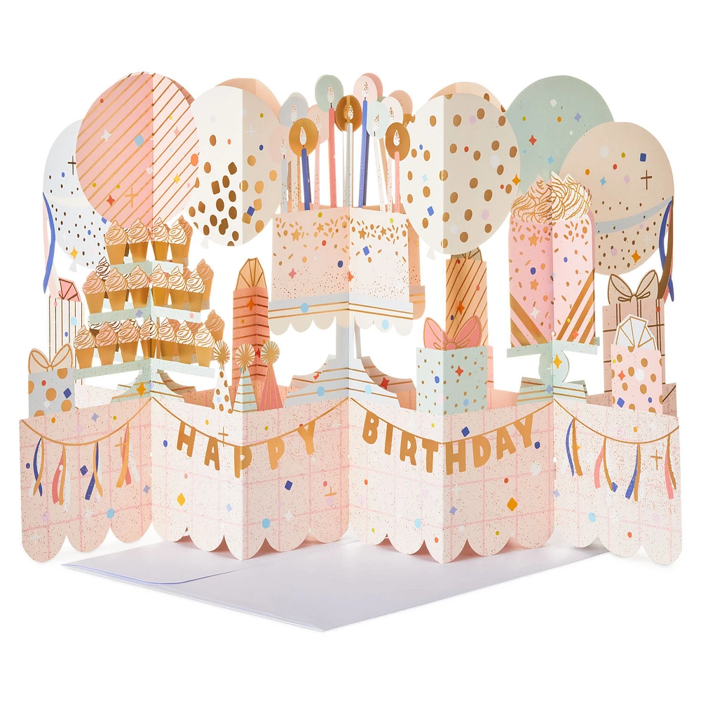 Jumbo Pile on the Fun Cake and Balloons 3D Pop-Up Birthday Card for only USD 12.99 | Hallmark