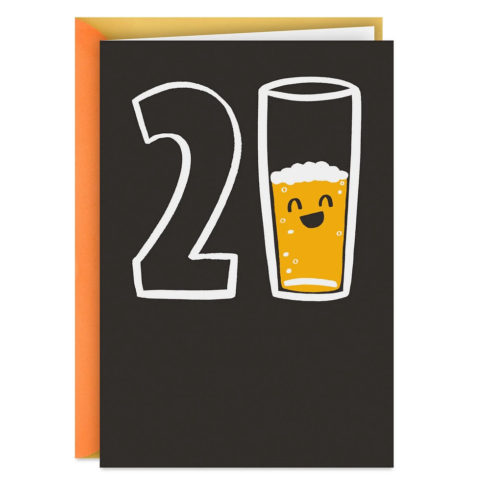 Don't Settle for Half-Glassed Funny 21st Birthday Card for only USD 4.49 | Hallmark