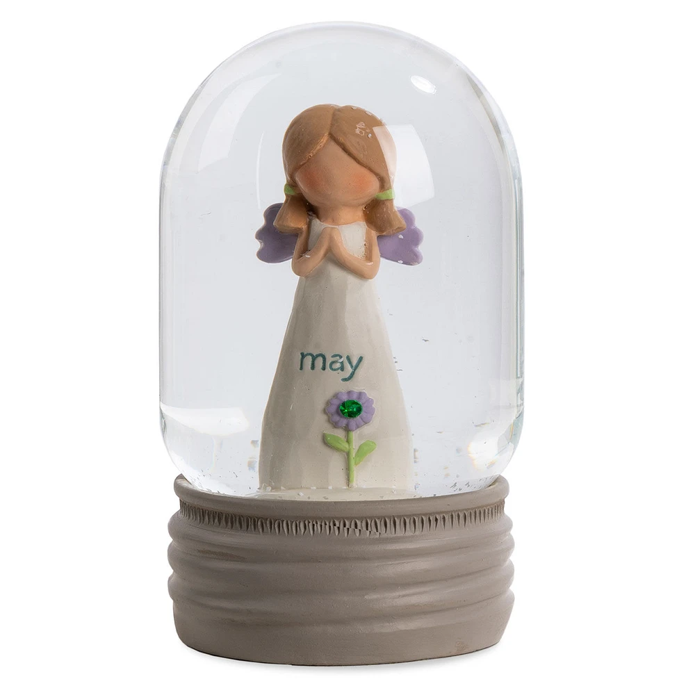 Blossom Bucket May Birthstone Angel Snow Globe, 4.2" for only USD 22.99 | Hallmark