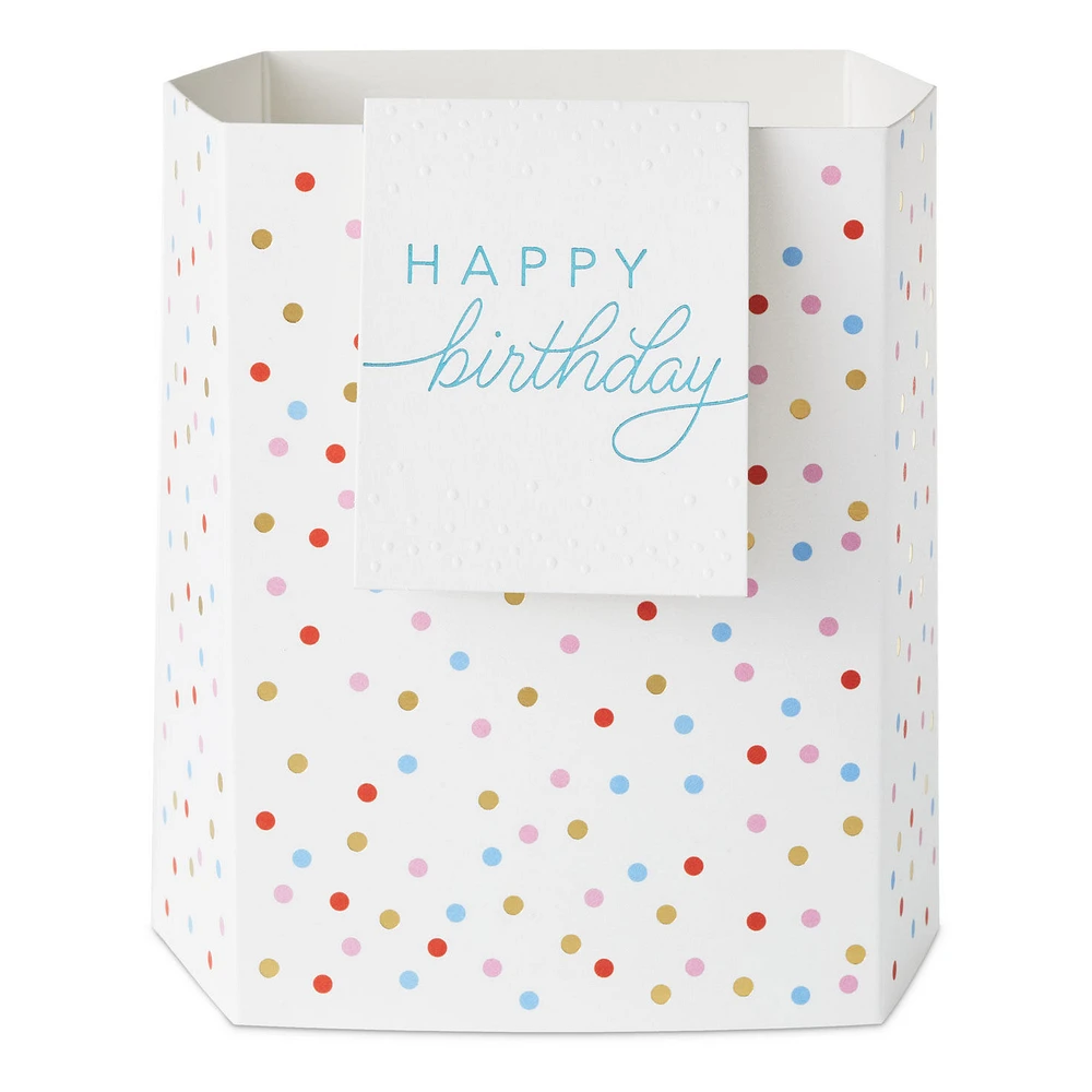 Build-a-Bouquet Happy Birthday Confetti Pop-Up Paper Vase With Mini Card for only USD 4.99 | Hallmark