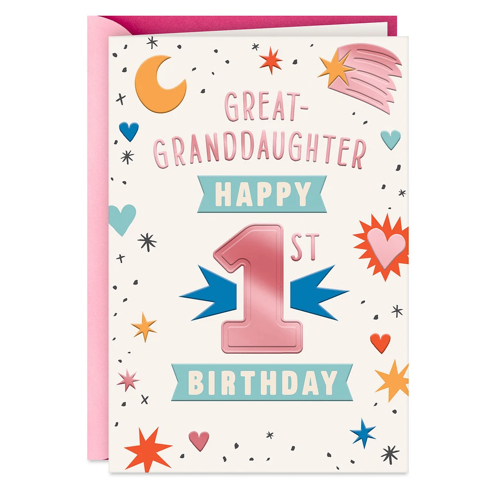 So Much Cuteness and Fun 1st Birthday Card for Great-Granddaughter for only USD 2.99 | Hallmark