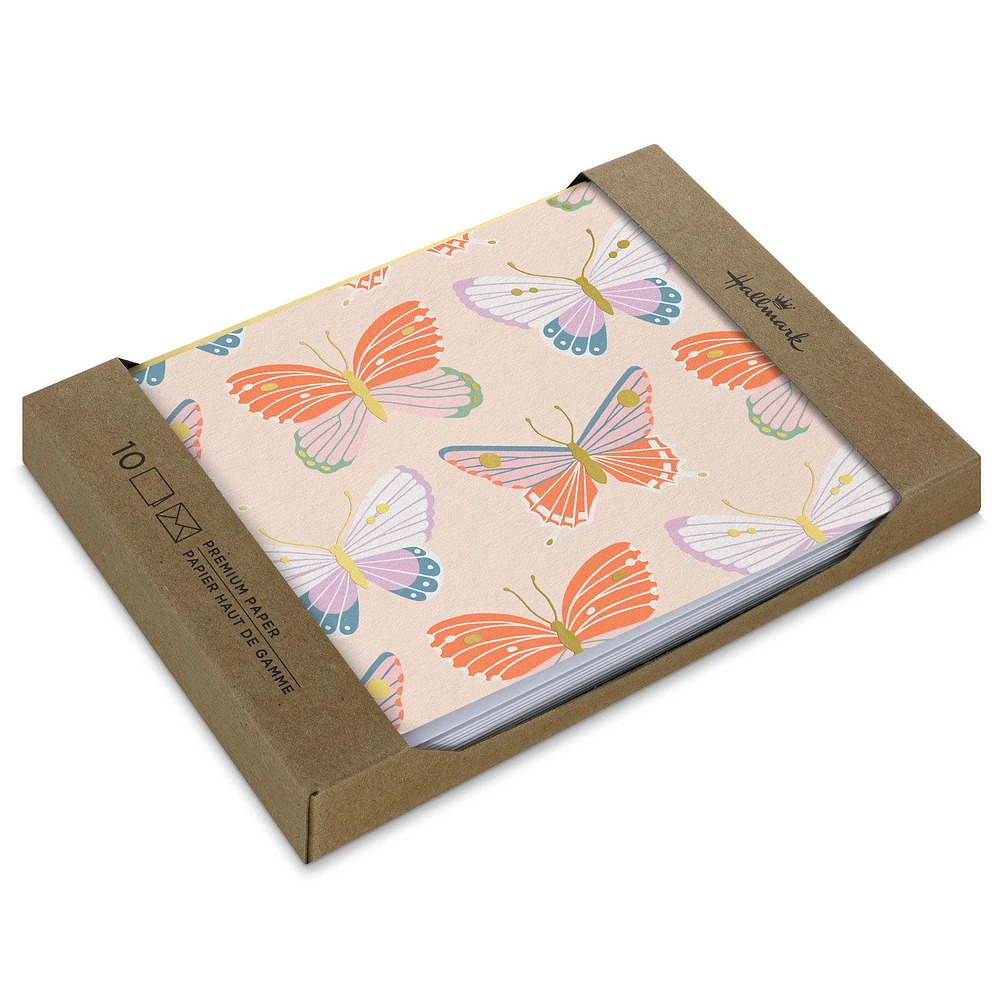 Butterfly Pattern Blank Notes, Pack of 10 for only USD 12.49 | Hallmark