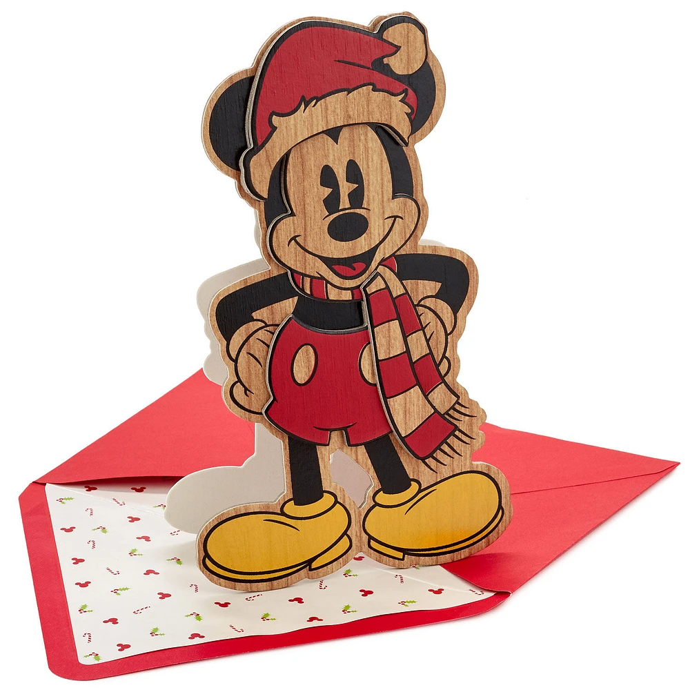 Disney Mickey Mouse Magic of the Season Wooden Christmas Card for only USD 8.99 | Hallmark