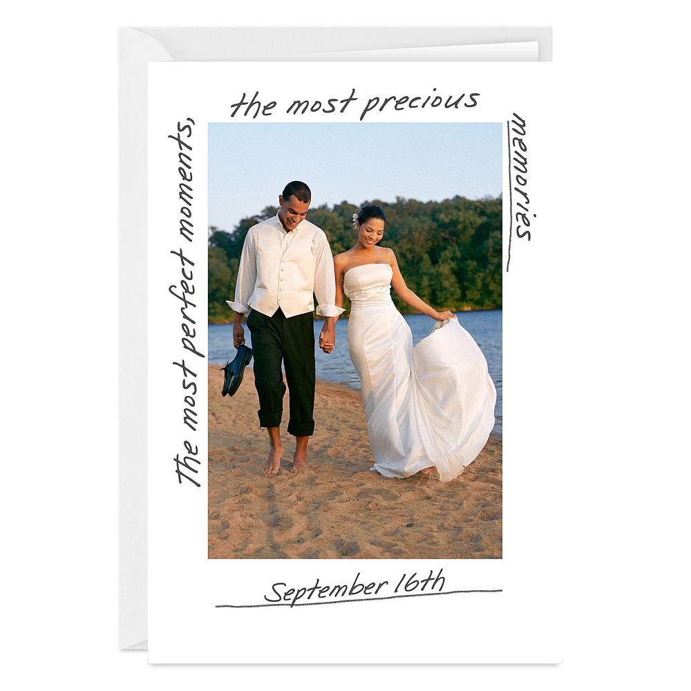 Moments and Memories Vertical White Frame Blank Custom Card for only USD 4.99 | Hallmark