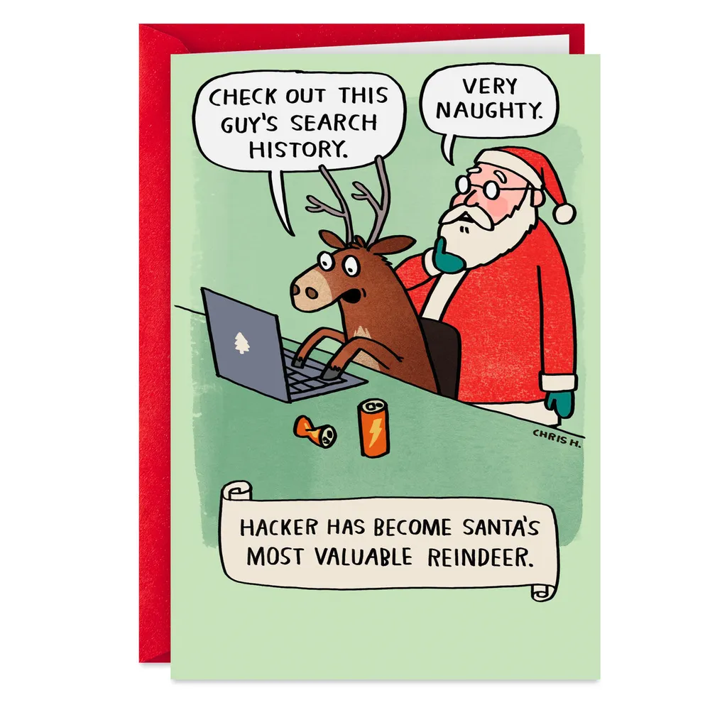 Hacker the Reindeer Funny Christmas Card for only USD 3.69 | Hallmark