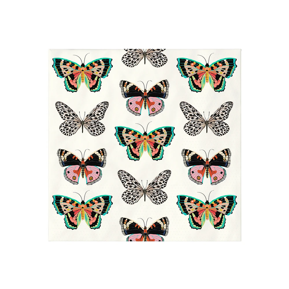 Butterflies on White Cocktail Napkins, Set of 16 for only USD 4.49 | Hallmark