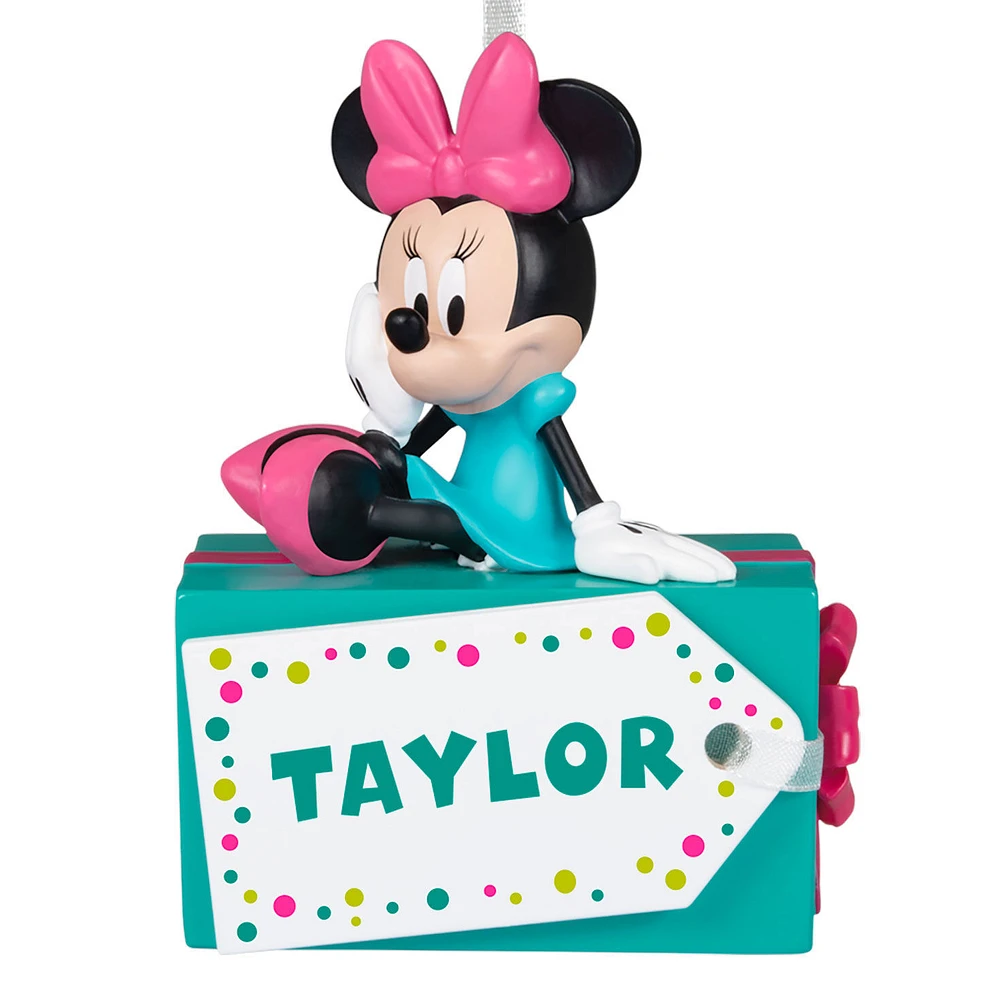 Disney Minnie Mouse Christmas Present Personalized Ornament, Custom Text for only USD 30.99 | Hallmark