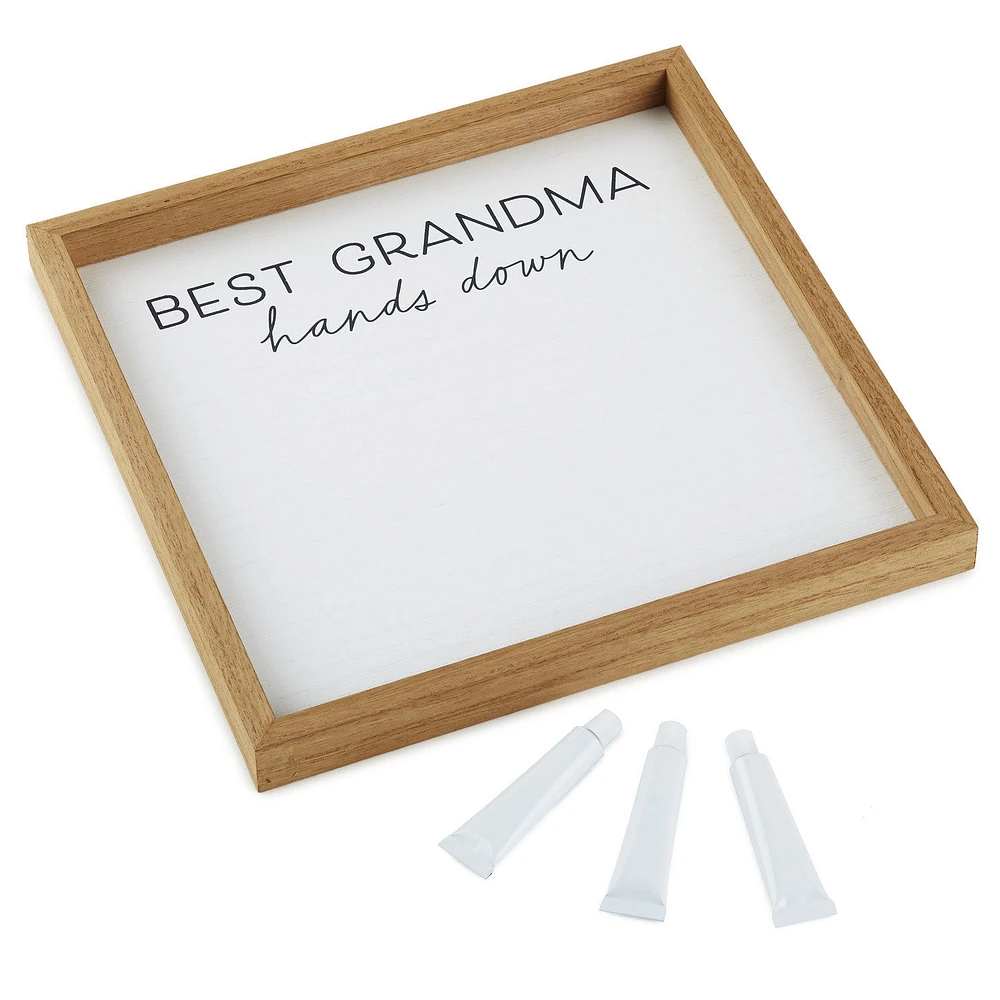 Best Grandma Hands Down Wood Sign Handprint Kit for only USD 24.99 | Hallmark