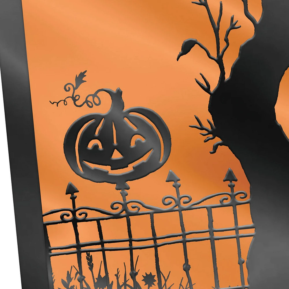 Pumpkin on Wrought Iron Fence Halloween Card for only USD 3.99 | Hallmark