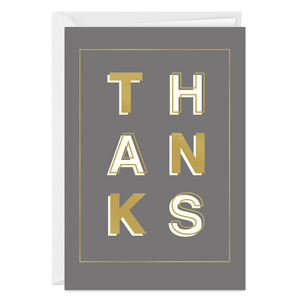 Modern Gold and Gray Custom Thank-You Card for only USD 4.99 | Hallmark
