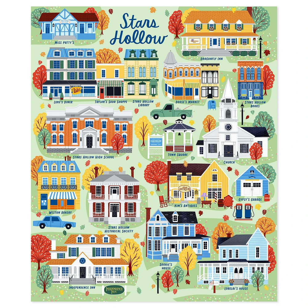Gilmore Girls Stars Hollow Map Blanket, 50x60 for only USD 39.99 | Hallmark