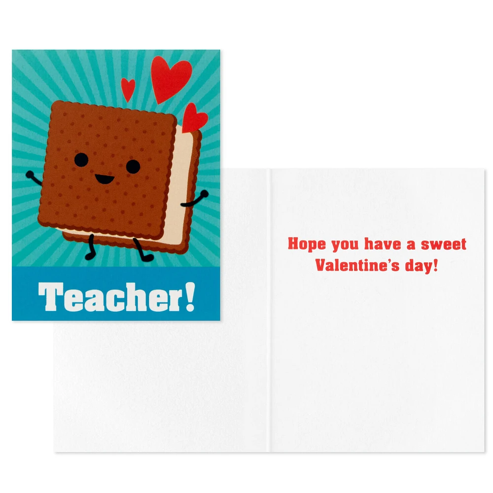 Punny Foods Kids Classroom Valentines Set With Cards, Stickers and Mailbox for only USD 9.99 | Hallmark