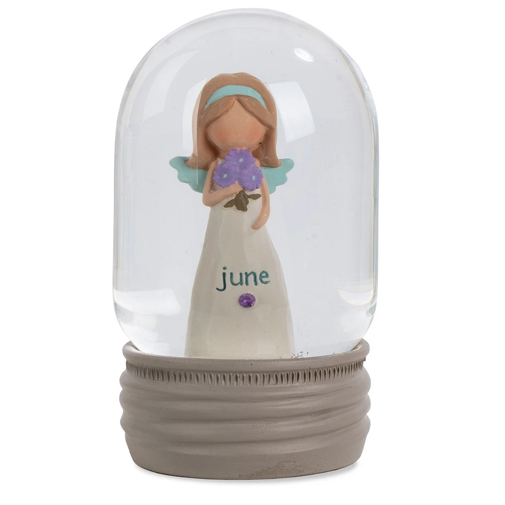 Blossom Bucket June Birthstone Angel Snow Globe, 4.2" for only USD 22.99 | Hallmark