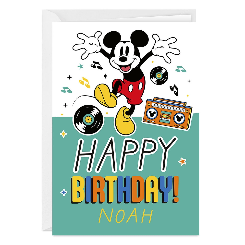 Disney Mickey Mouse Rockin' Custom Birthday Card for only USD 4.99 | Hallmark