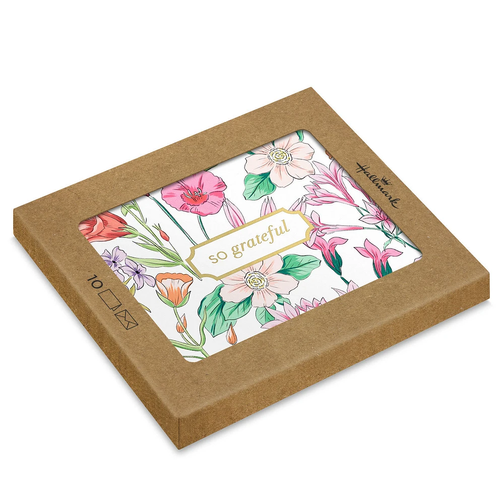 So Grateful Floral Blank Thank You Notes, Pack of 10 for only USD 10.49 | Hallmark