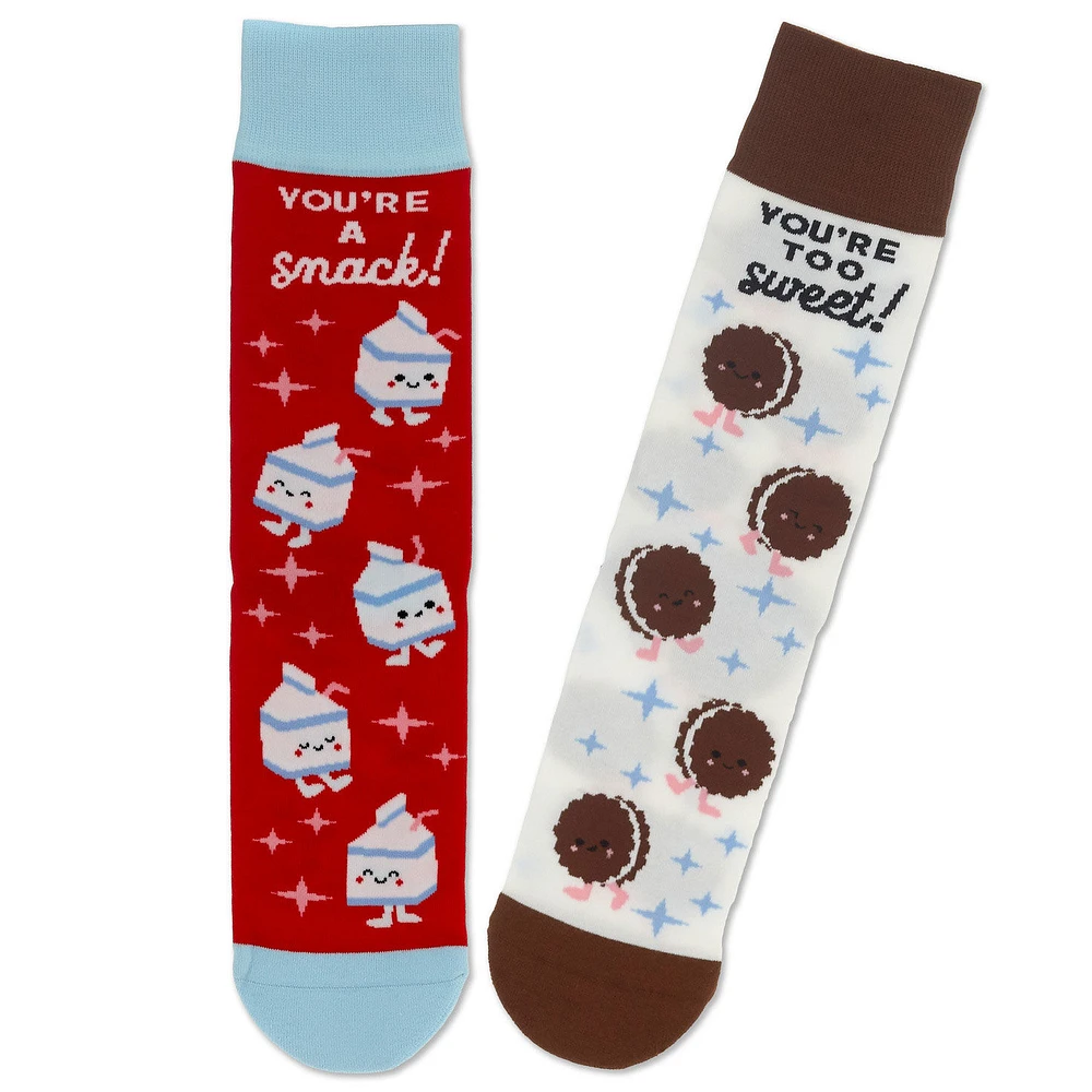 Better Together Milk and Cookies Funny Crew Socks for only USD 12.99 | Hallmark