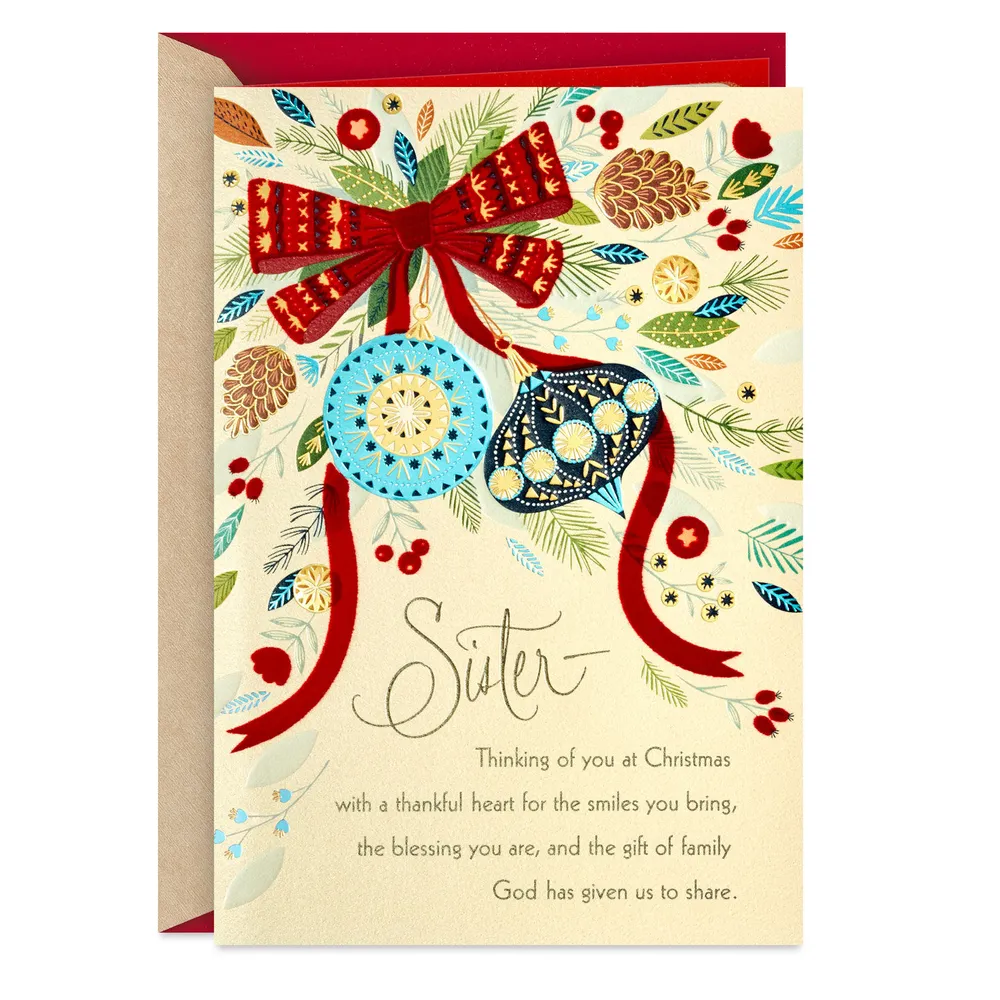 Thinking of You Religious Christmas Card for Sister for only USD 5.59 | Hallmark