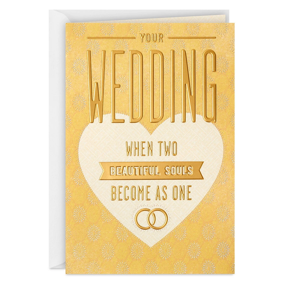 When Two Beautiful Souls Become as One Wedding Card for only USD 3.99 | Hallmark