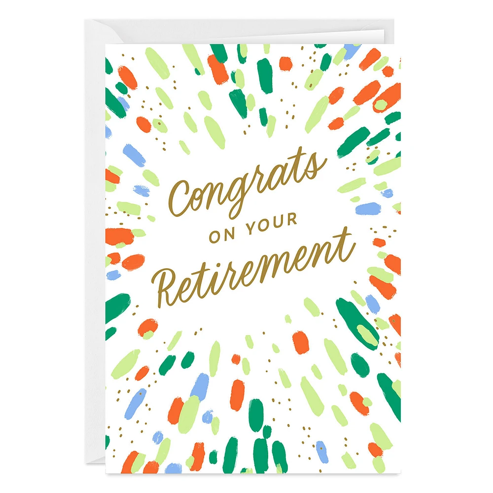 Splatter Art Custom Retirement Card for only USD 4.99 | Hallmark