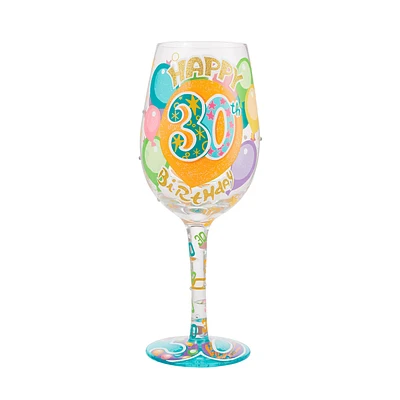 Lolita Happy 30th Birthday Handpainted Wine Glass, 15 oz. for only USD 34.99 | Hallmark