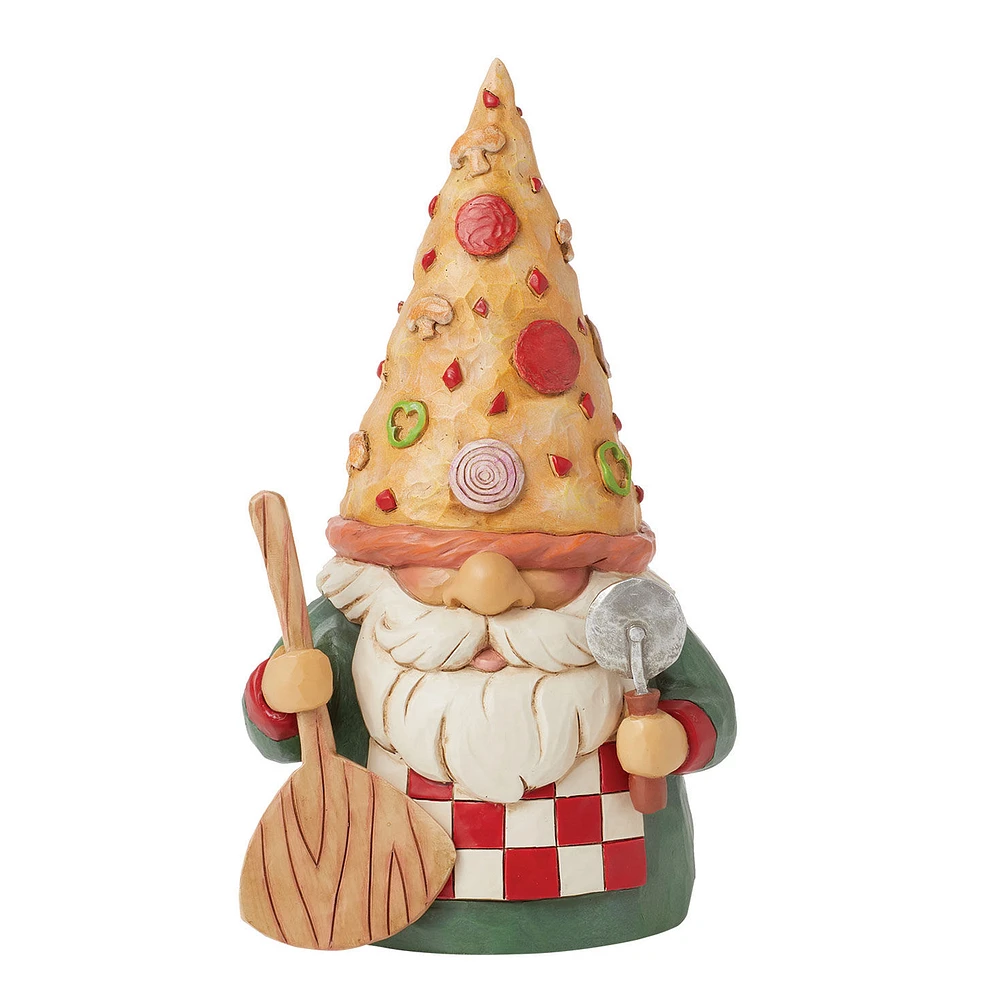 Jim Shore Gnome in Pizza Hat Figurine, 6.5" for only USD 39.99 | Hallmark