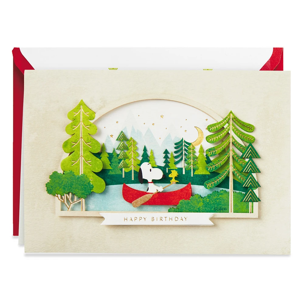 Peanuts® Snoopy and Woodstock Happy All Day Through Birthday Card for only USD 7.59 | Hallmark