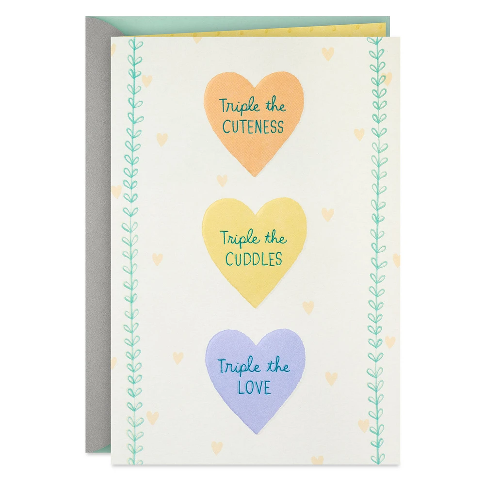 Triple the Love New Baby Triplets Card for only USD 2.99 | Hallmark