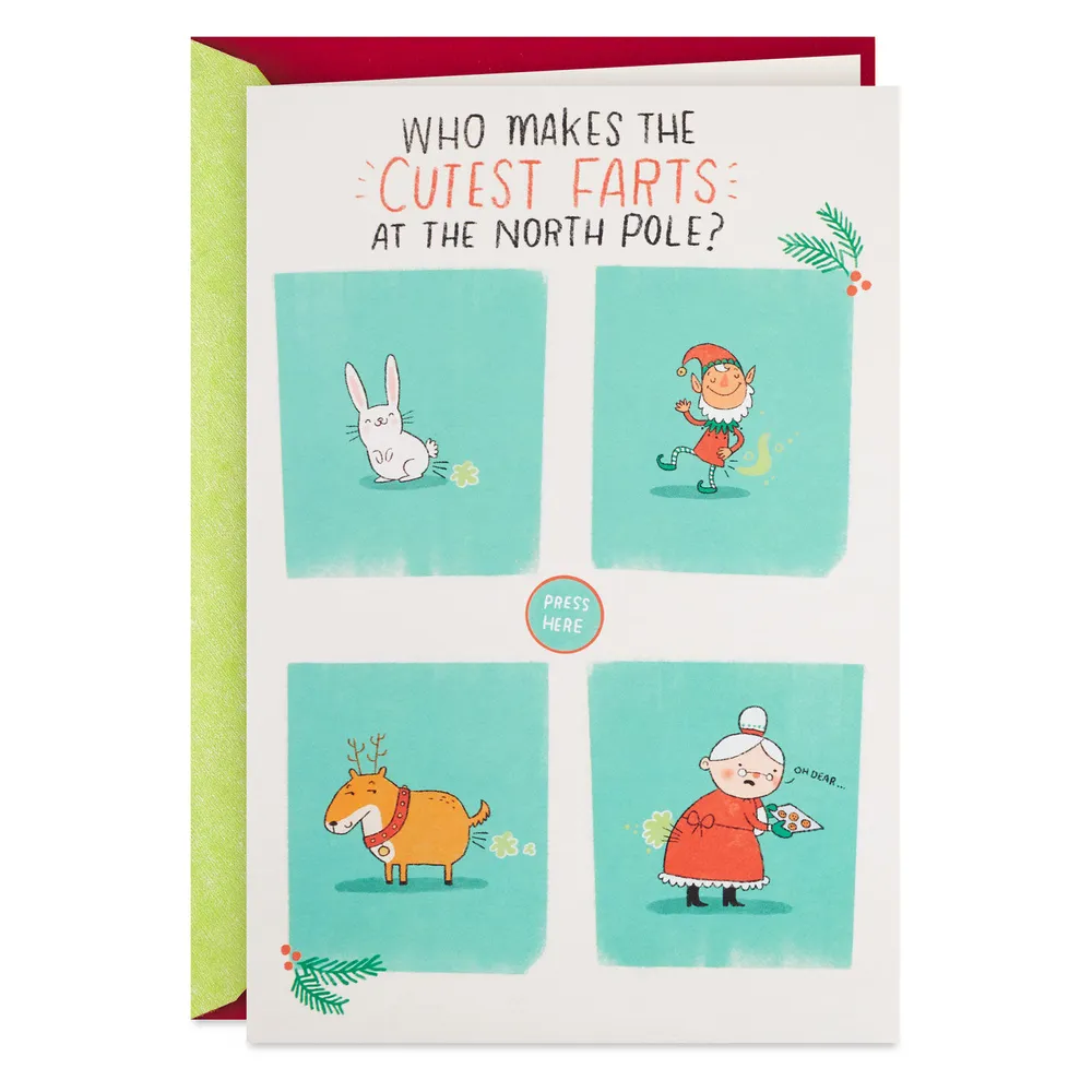 North Pole Farts Funny Christmas Card With Sound for only USD 6.59 | Hallmark