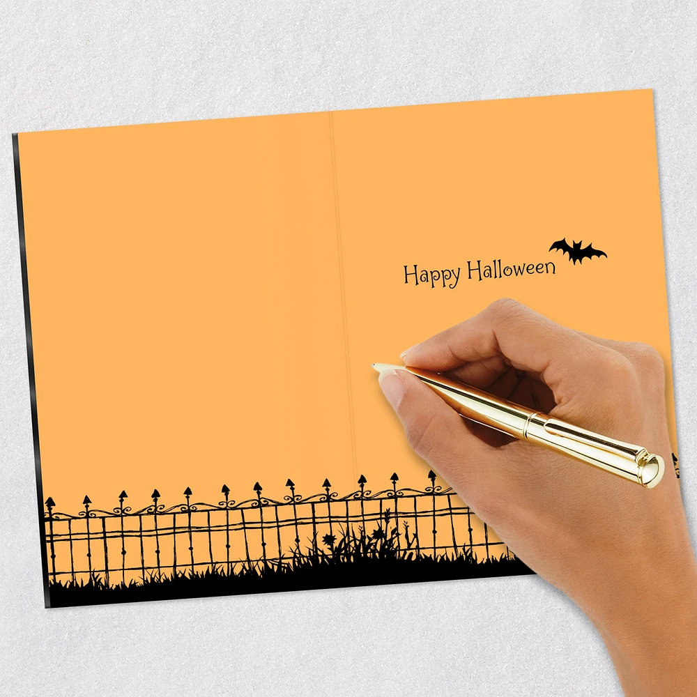 Pumpkin on Wrought Iron Fence Halloween Card for only USD 3.99 | Hallmark