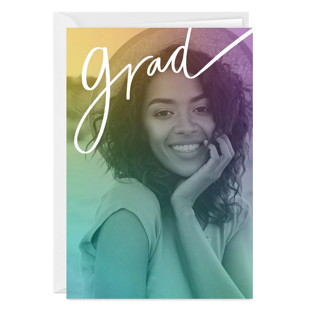 Personalized Rainbow Ombré Graduation Photo Card for only USD 4.99 | Hallmark