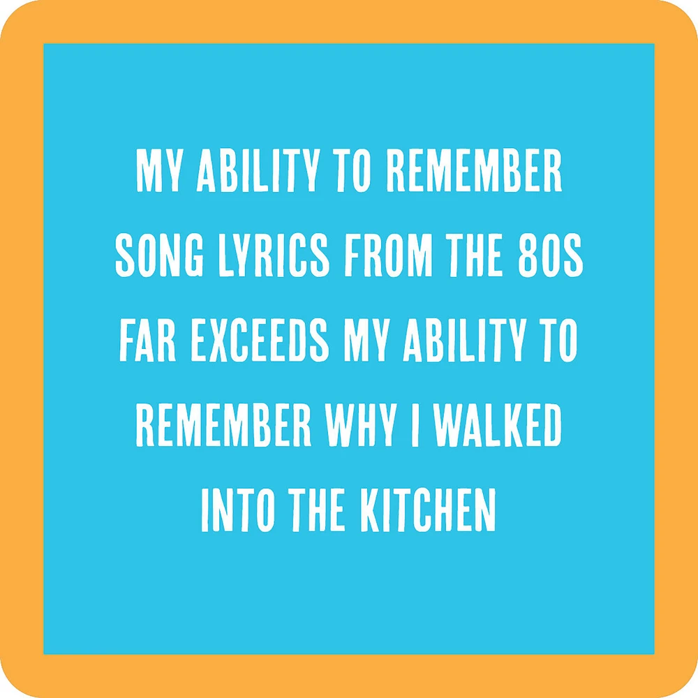 Drinks on Me '80s Song Lyrics Funny Coaster for only USD 4.99 | Hallmark