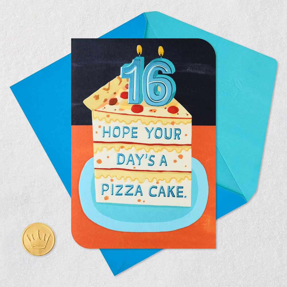 A Pizza Cake 16th Birthday Card for only USD 4.99 | Hallmark