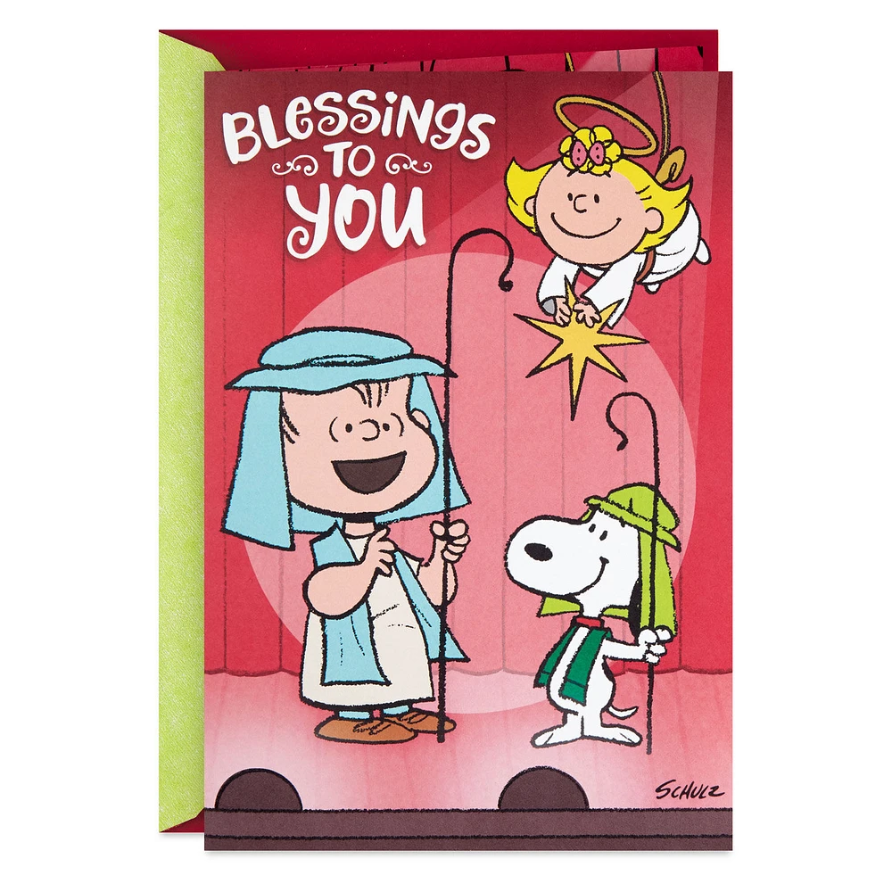 Peanuts® Blessings and Joy Nativity Scene Musical Pop-Up Christmas Card for only USD 7.99 | Hallmark