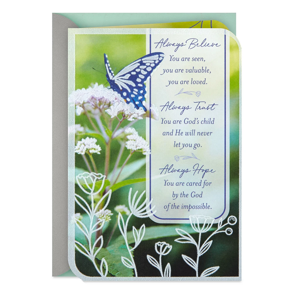 Always Believe, Trust and Hope Religious Encouragement Card for only USD 4.99 | Hallmark