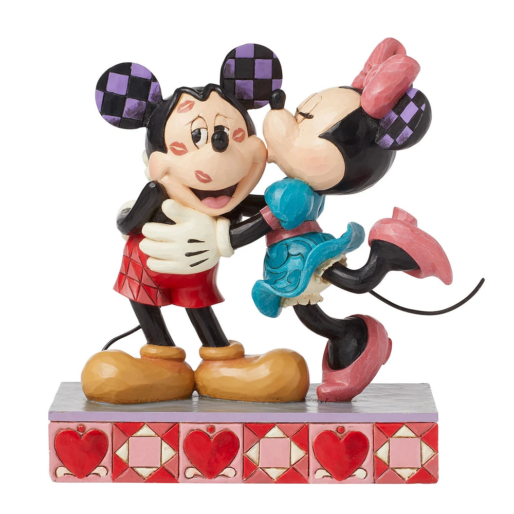 Jim Shore Disney Minnie Kissing Mickey Figurine, 5.8" for only USD 89.99 | Hallmark