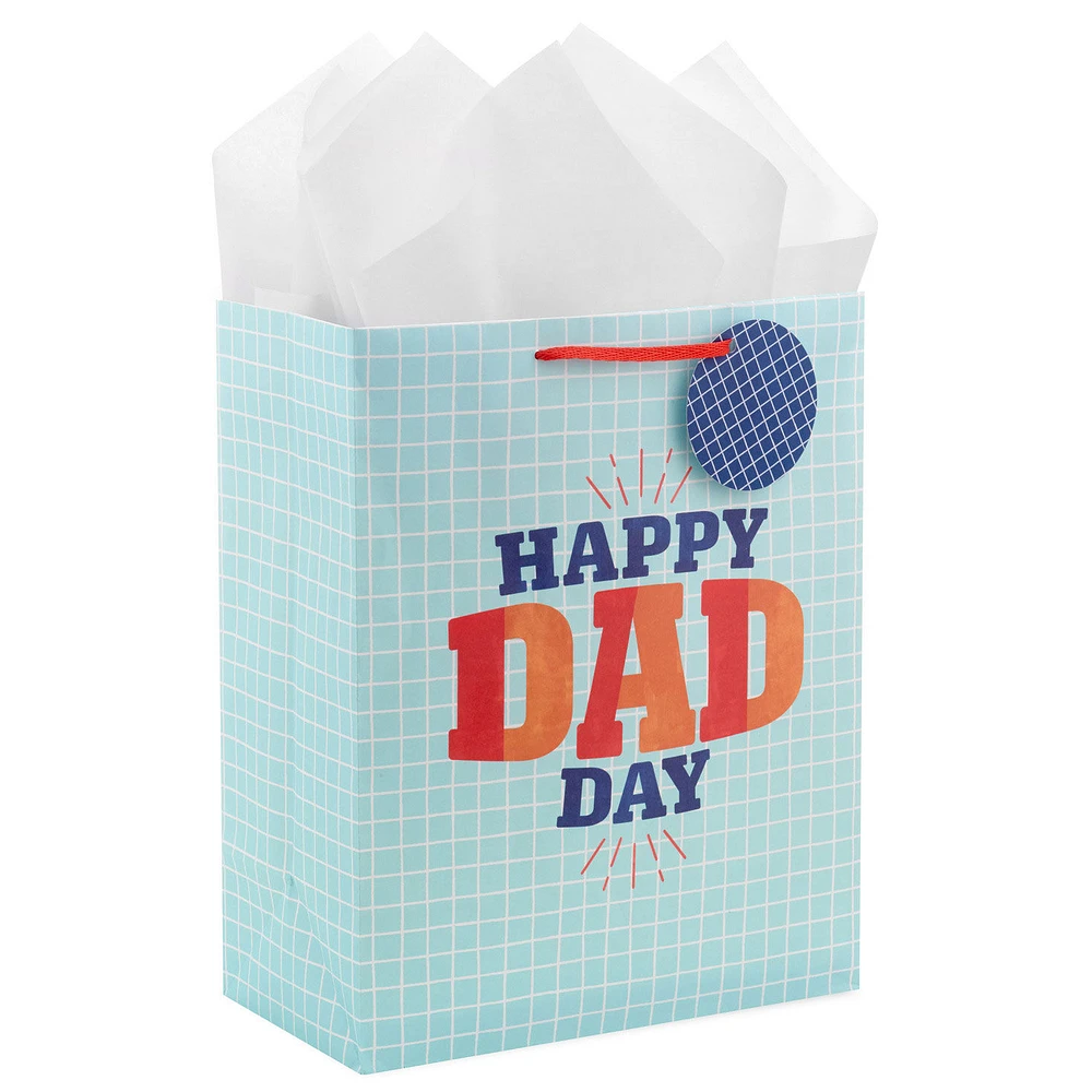 13" Happy Dad Day Large Father's Day Gift Bag With Tissue Paper for only USD 5.99 | Hallmark