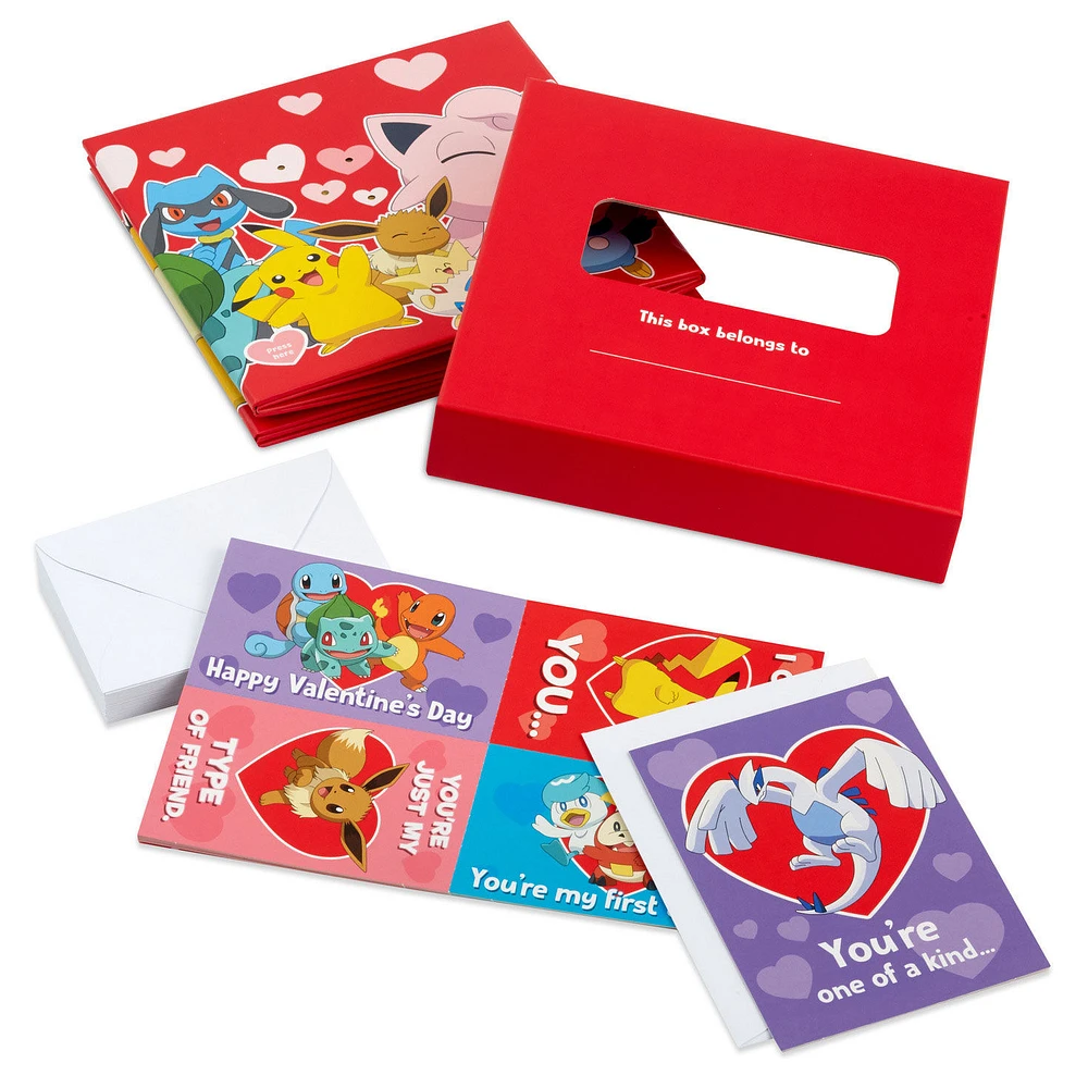 Pokémon Full of Adventure Kids Classroom Valentines Set With Cards and Light-Up Mailbox With Sound for only USD 19.99 | Hallmark
