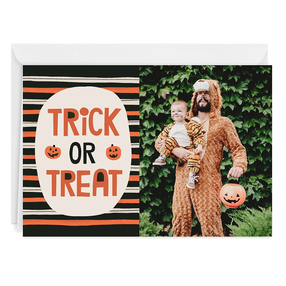 Bold Stripes Trick or Treat Custom Halloween Card for only USD 4.99 | Hallmark