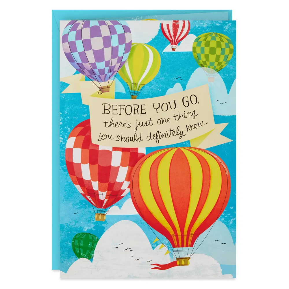 16" Hot Air Balloons Pop-Up Jumbo Goodbye Card for only USD 14.99 | Hallmark