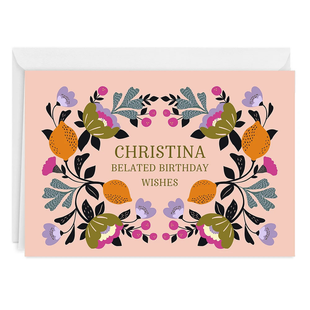 Florals on Pink Custom Card for only USD 4.99 | Hallmark