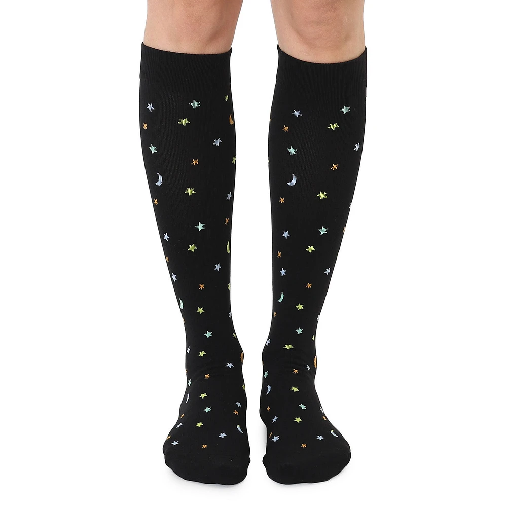 Living Royal Moon and Stars Black Compression Socks for only USD 15.00 | Hallmark