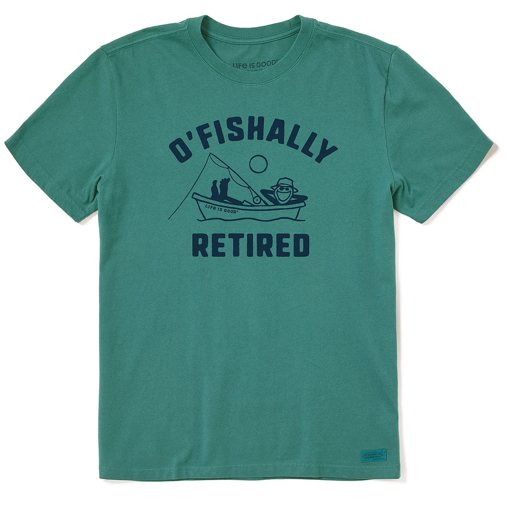 Life Is Good Men's O'Fishally Retired Green T-Shirt for only USD 29.50 | Hallmark