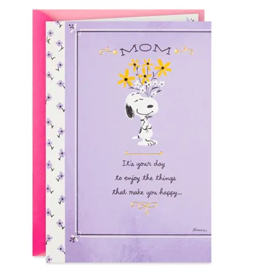 Peanuts® Snoopy It's Your Day Birthday Card for Mom for only USD 4.59 | Hallmark
